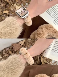 S10 Plush Strap For Apple Watch Band 38/40/41/42/44/45/46/49MM Sports Smart Watch Accessories IwatchS9Ultra2se82453Soft Bracelet