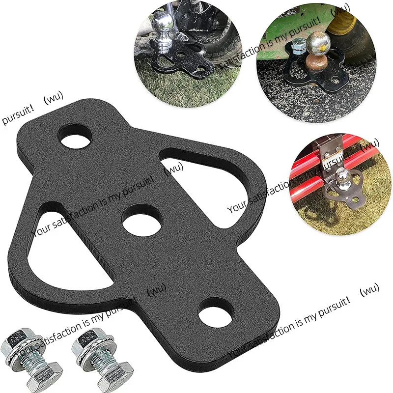 

Three-way trailer hook adapter for tractor golf cart lawn mower bolt tow ball installation