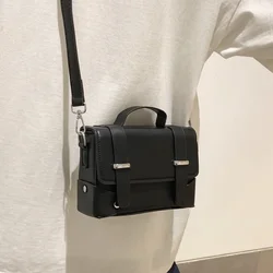 Minimalist Men's Shoulder Bag Fashionable Male PU Leather Crossbody Bags Small Flip Style Messenger bag for Men Designer Handbag