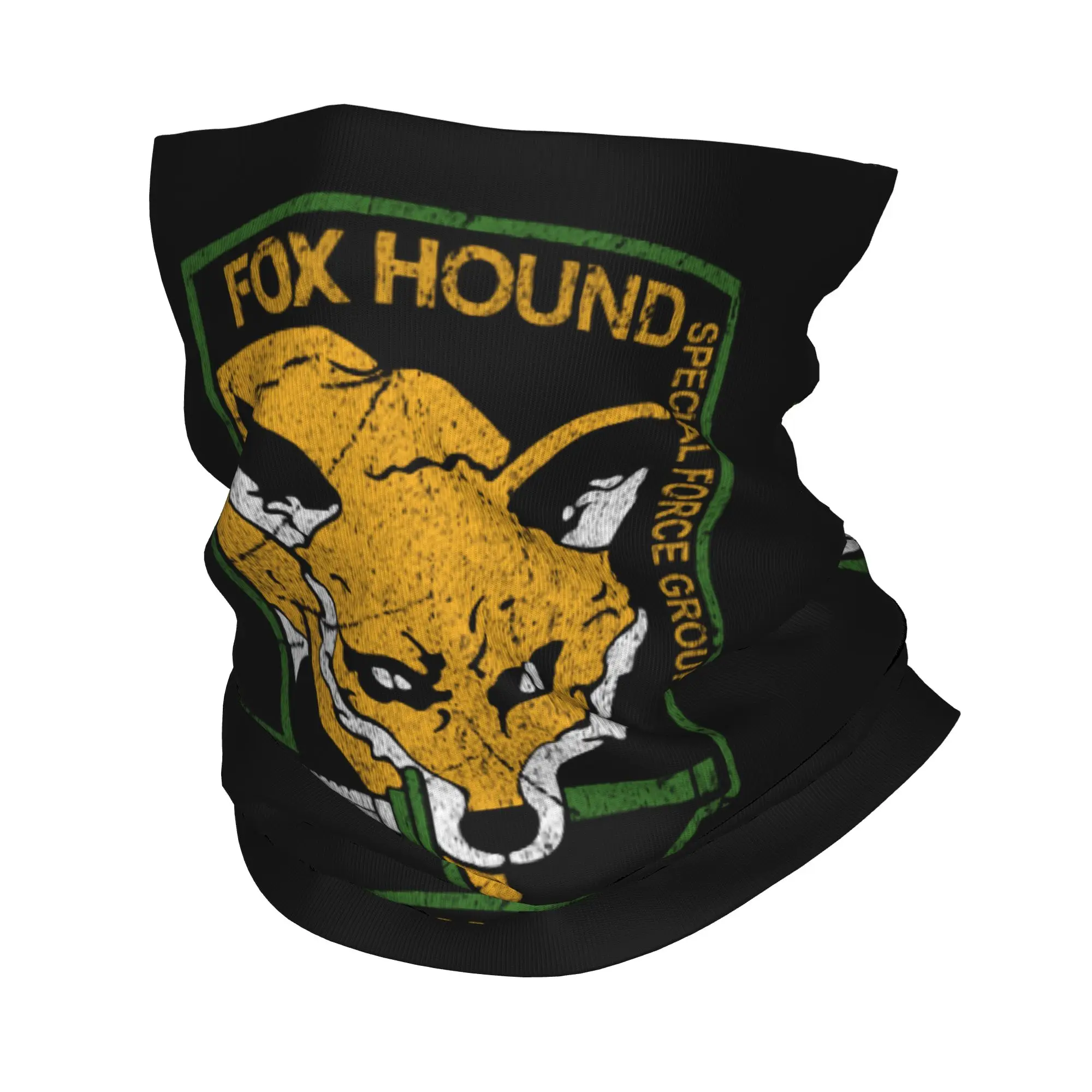 Custom Metal Gear Solid Fox Hound Bandana Neck Warmer Women Men Winter Hiking Ski Scarf Gaiter Video Game Face Cover
