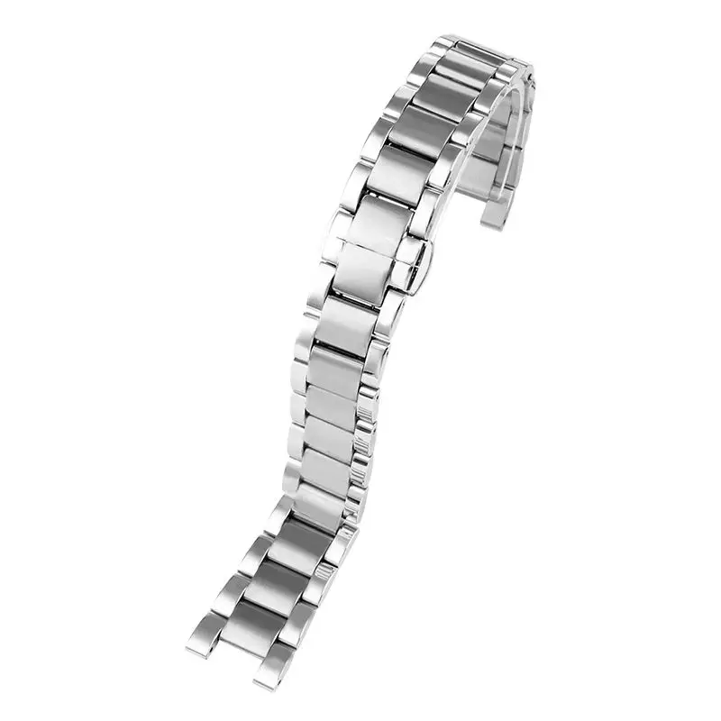 Notch Stainless steel Strap For Cartier PASHA Rossini GC Women\'s Watch Band 16*8mm 18*10mm 20*11mm Bracelet Butterfly Buckle