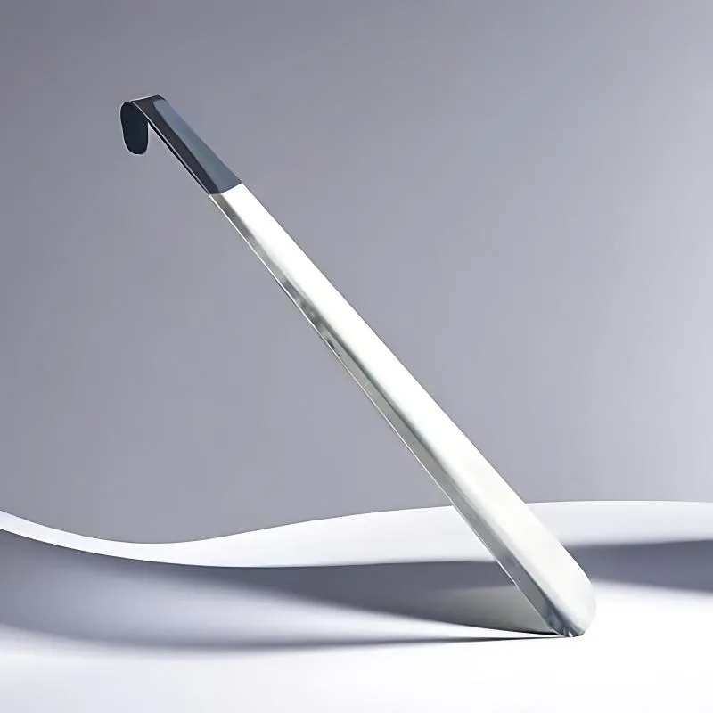 Simple Stainless Steel Long Handle Shoe Horn, 41x4cm. for Home, Durable, Makes Putting on Shoes Easier