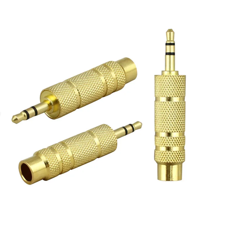 Adaptador estéreo macho para fêmea, áudio, 3,5mm, 6,3mm, 1 ", 4", 1 pc