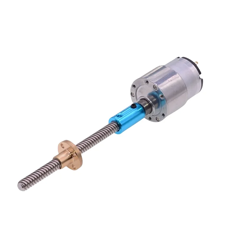 

6V12V24V JGB37-520 DC Gear Motor With 100~500mm T8 Extended Shaft/Lead Screw Coupling Flange Large Torque Low Speed CW/CCW DIY