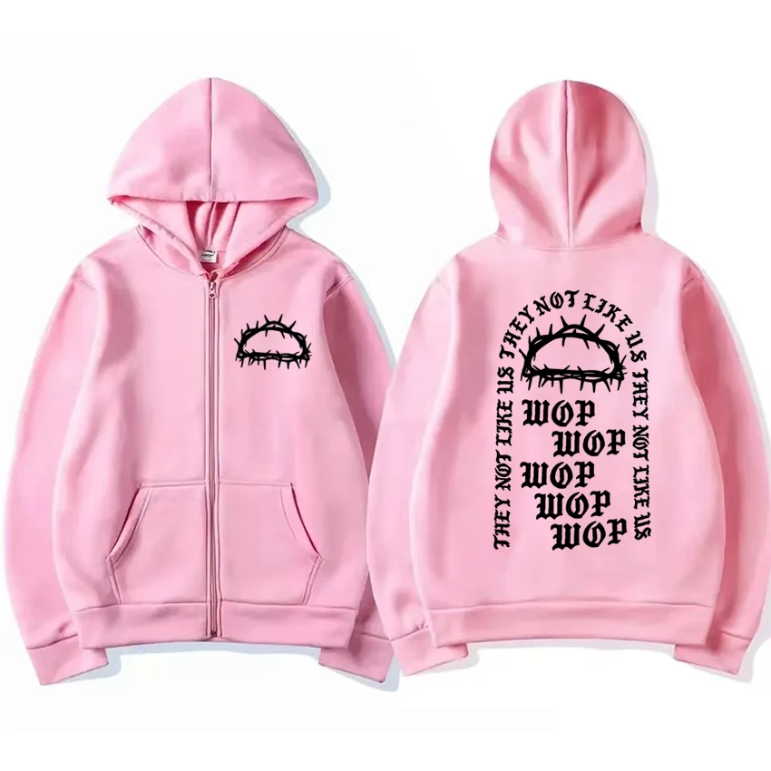 Sudadera con capucha con cremallera Unisex, chaqueta de forro polar, ropa de calle vintage, hip hop, Kendrick Lamar Drake, no les gustan los EE. UU.