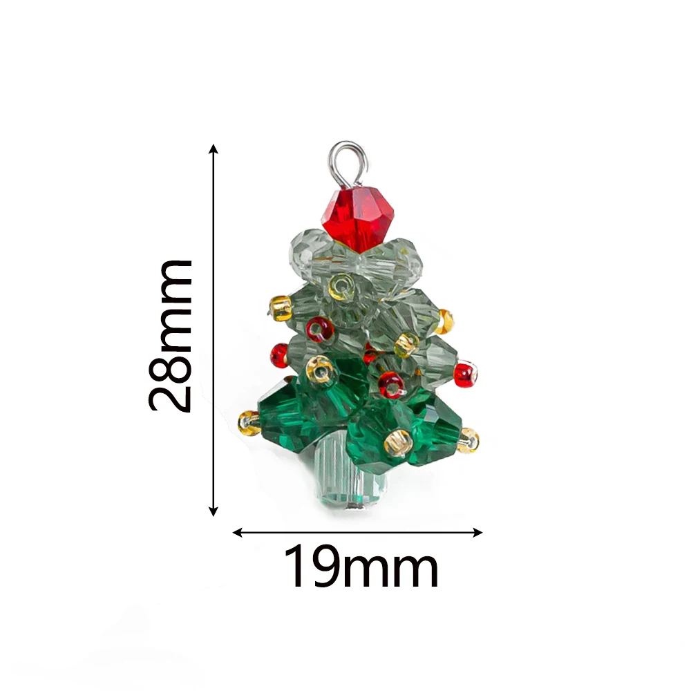 2/6 قطعة شجرة عيد الميلاد الشتوية سحر مطرز كريستال قلادة DIY بها بنفسك الأقراط اليدوية قلادة مجوهرات هدايا اكسسوارات الإمدادات