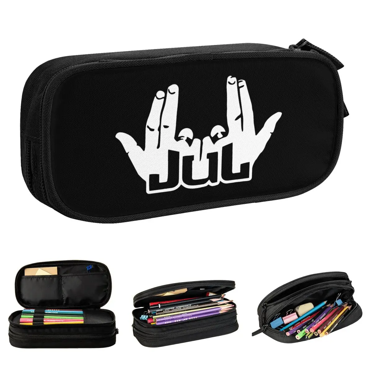 Classic Rapper Singer Jul Sign Pencil Case Pencilcases Pen Holder for Student Large Storage Bag Office Gifts Accessories