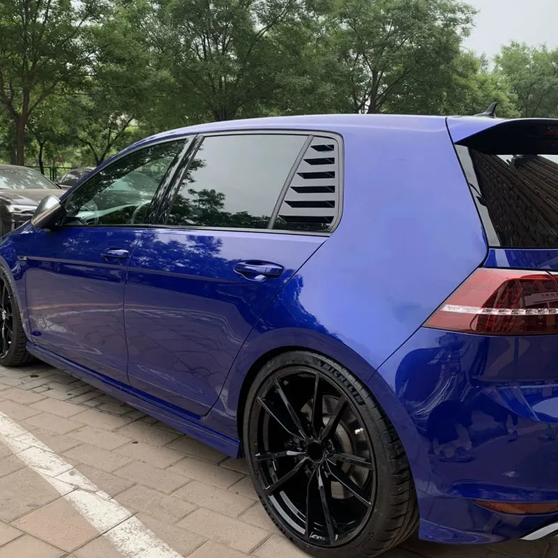 

For Volkswagen VW GOLF 6 7 7.5 GTI GTD R-Line Car Rear Window Shutter Cover Louver Side Vent Trim ABS Chrome Styling Accessories