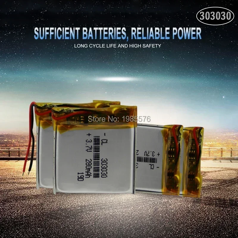 3.7v 210mAh 303030 Rechargeable Lipo Battery For GPS Camera Power Bank Tablet Electric Toys DVD Lithium Polymer Battery