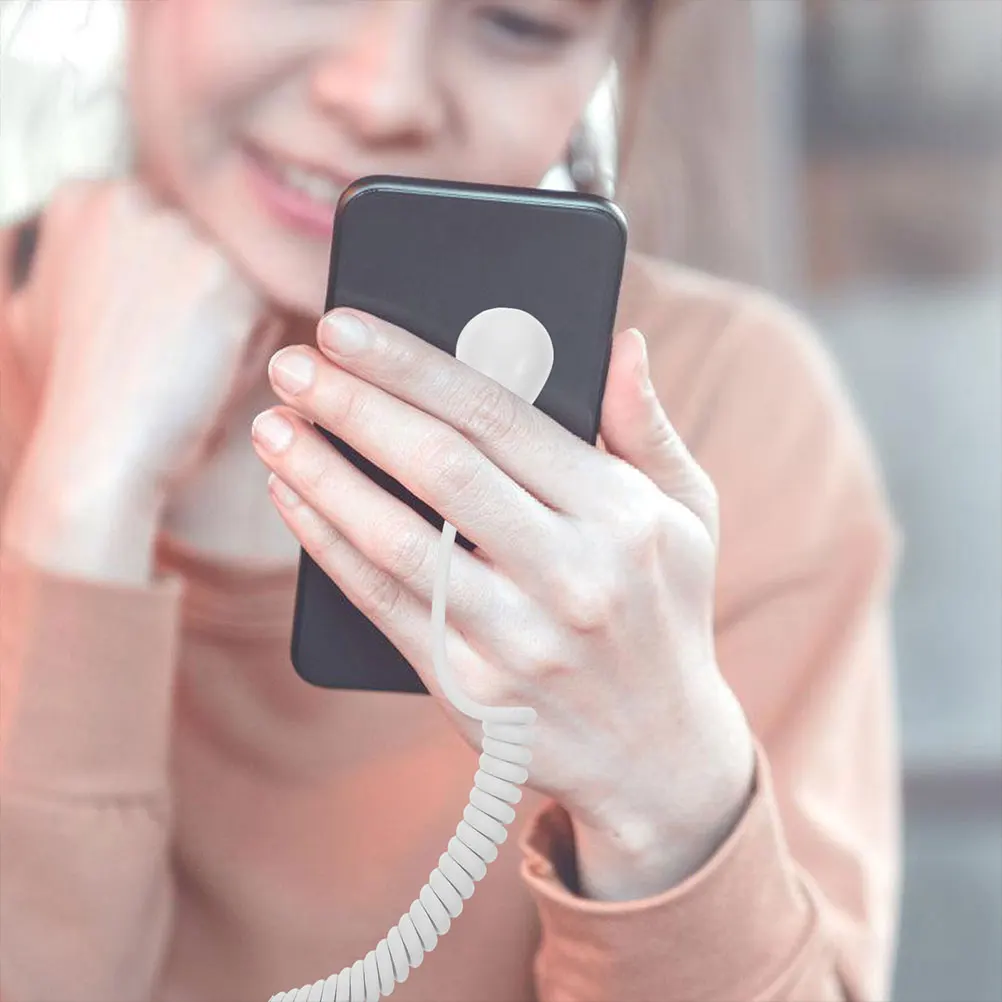 

2Pcs Anti-Lost Remote Leash Strong Adhesive Stretchable Remote Tether Retractable Cable Hook Holder Organizer