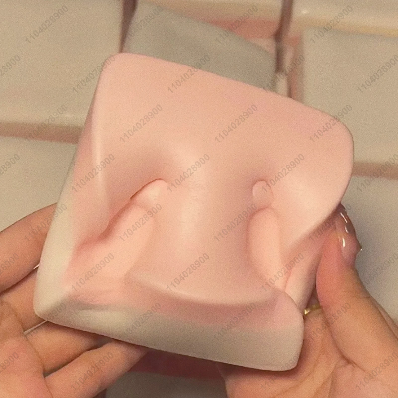 Double-Sided Sticky Rice Cake Squishy Slow Rising Pink Rice Cake Squishy Slow Rebound Cake Bread Stress Release Hand Relax Gift