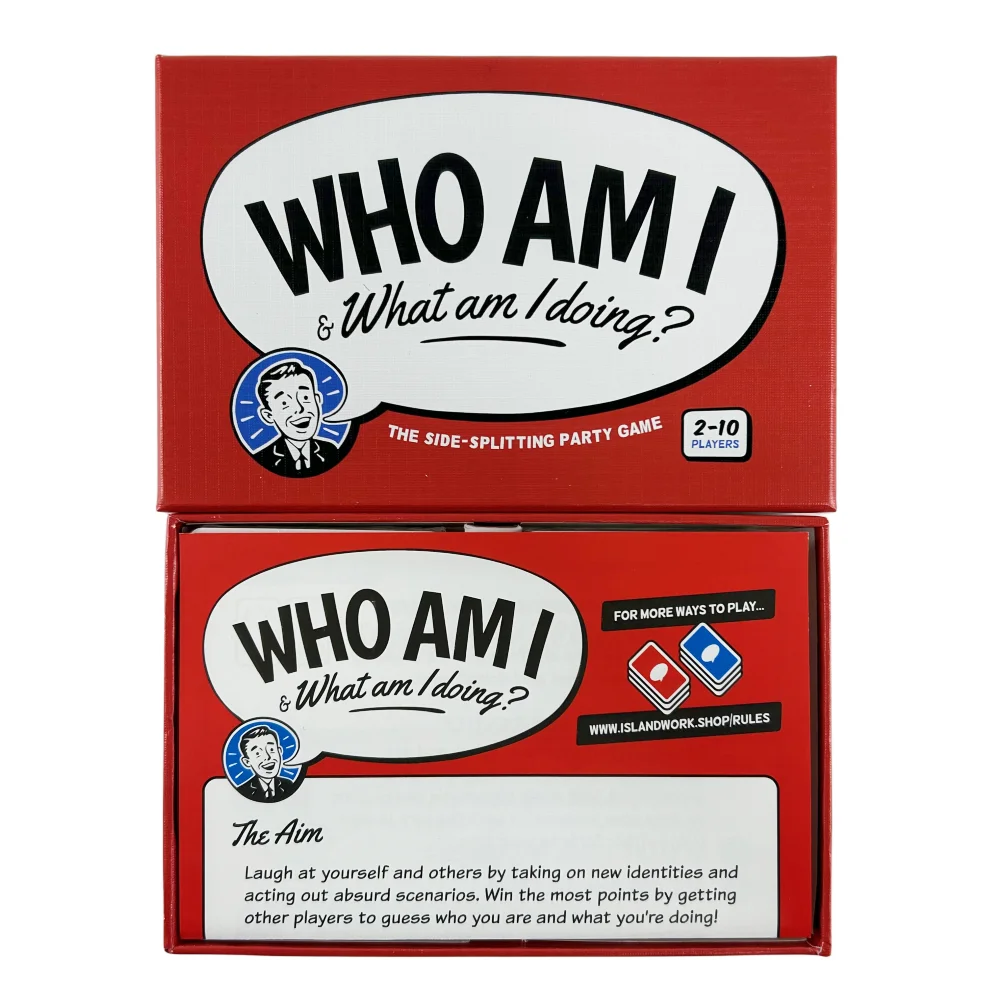 Who Am I What Am I Doing Party Game New Shrink Wrapped The Island Workshop Card Board games