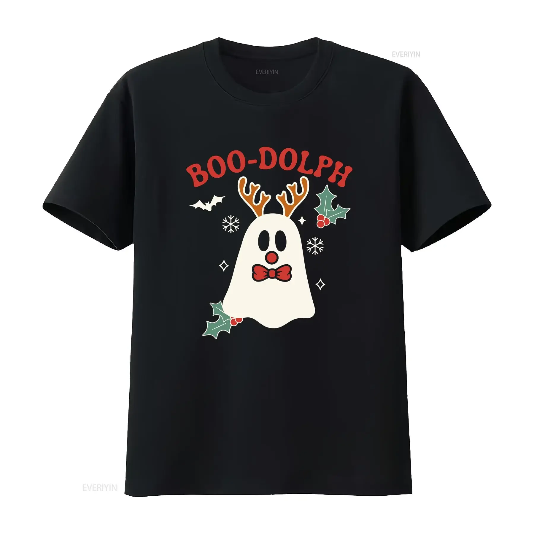 Spooky Christmas T Shirt Boo dolph Ghost Reindeer Cute Women's Kids Cunny Creepmas Kawaii vintage Washed Stretched