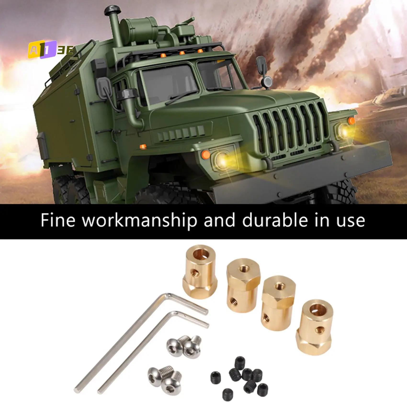A13E-4PCS 5Mm To 12Mm Brass Combiner Wheel Hub Hex Adapter For WPL B14 B16 B24 B36 C14 C24 MN D90 D91 RC Car Spare Parts
