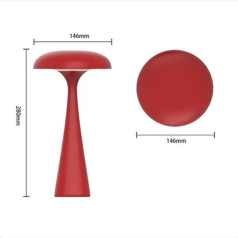 Creative Jellyfish Mushroom Table Lamp, USB Rechargeable Touch Ambiance Lamp for Bar, Dining, Bedside Decor