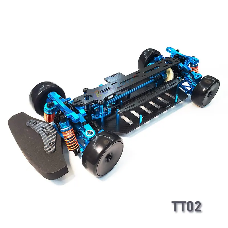 Tamiya Sakura TT01 TT02 TT02B 1:10 4WD RC Car Carbon Fiber Frame Al Alloy High Speed DIY Model Drift Racing Upgrade Parts KIT