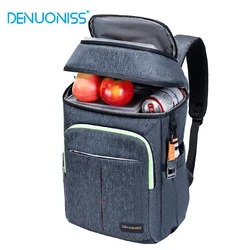 DENUONISS Large Capacity Shoulder Ice Bag Removable Portable Bottle Opener Lunch Bag Waterproof Oxford Fabric Insulated Bag