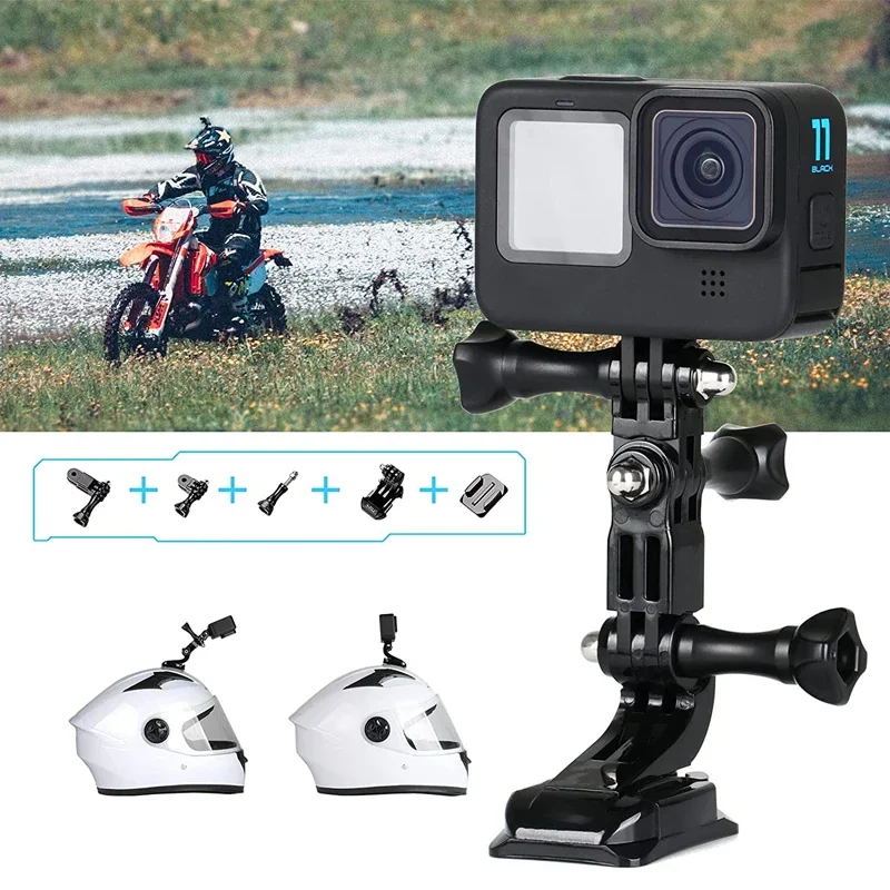 Zubehör-Set, Einstellarm, selbstklebende Basisschraube, J-Haken für GoPro Hero 13 12 11 10 9 Insta360 SJCAM AKASO DJI OSMO Action-Kamera – Detail 3