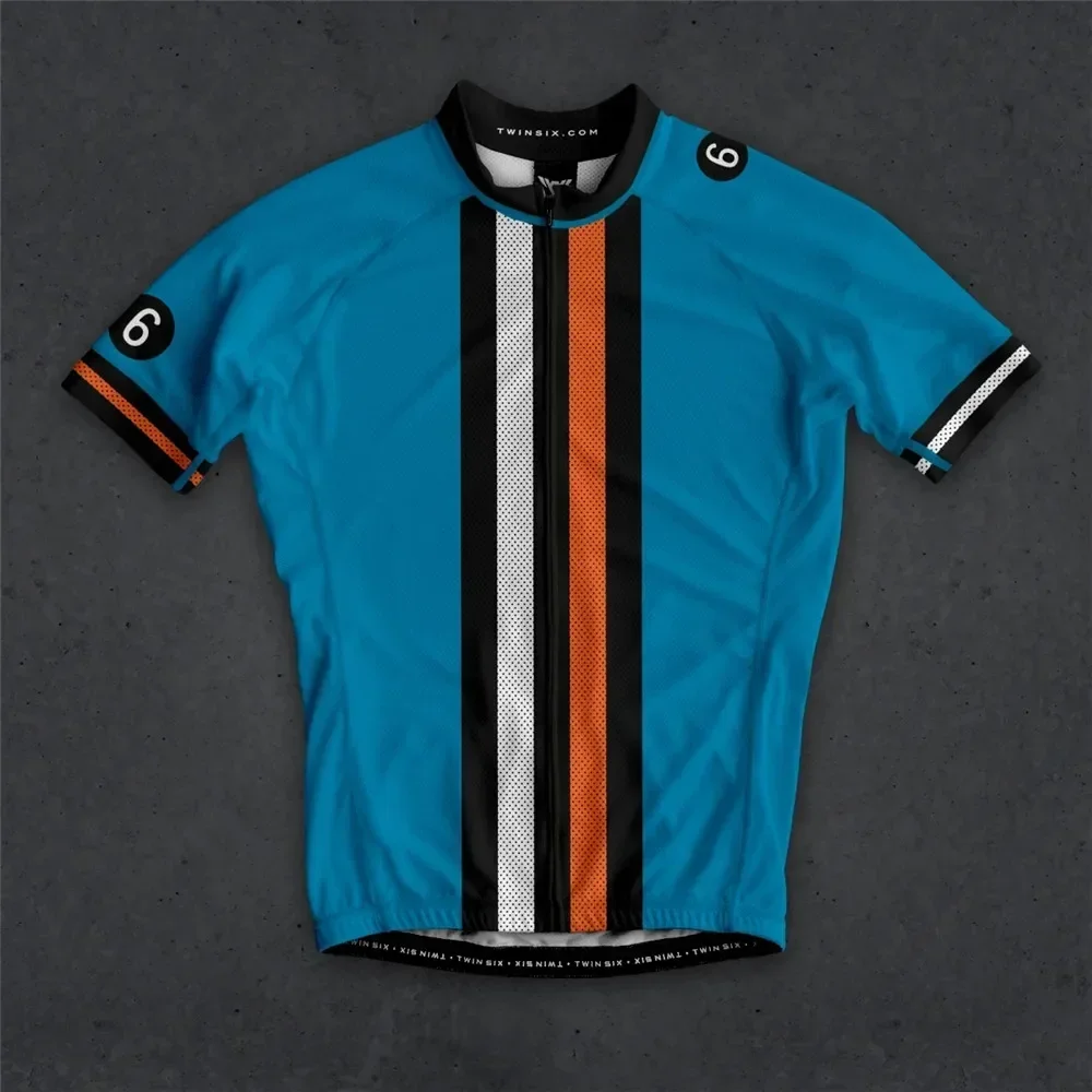 Twin Six 6 Men's Cycling Uniform Summer Short Sleeve Breathable Shirt Maillot Ciclismo Road Bike Mtb Quick Dry Bicycle Clothing