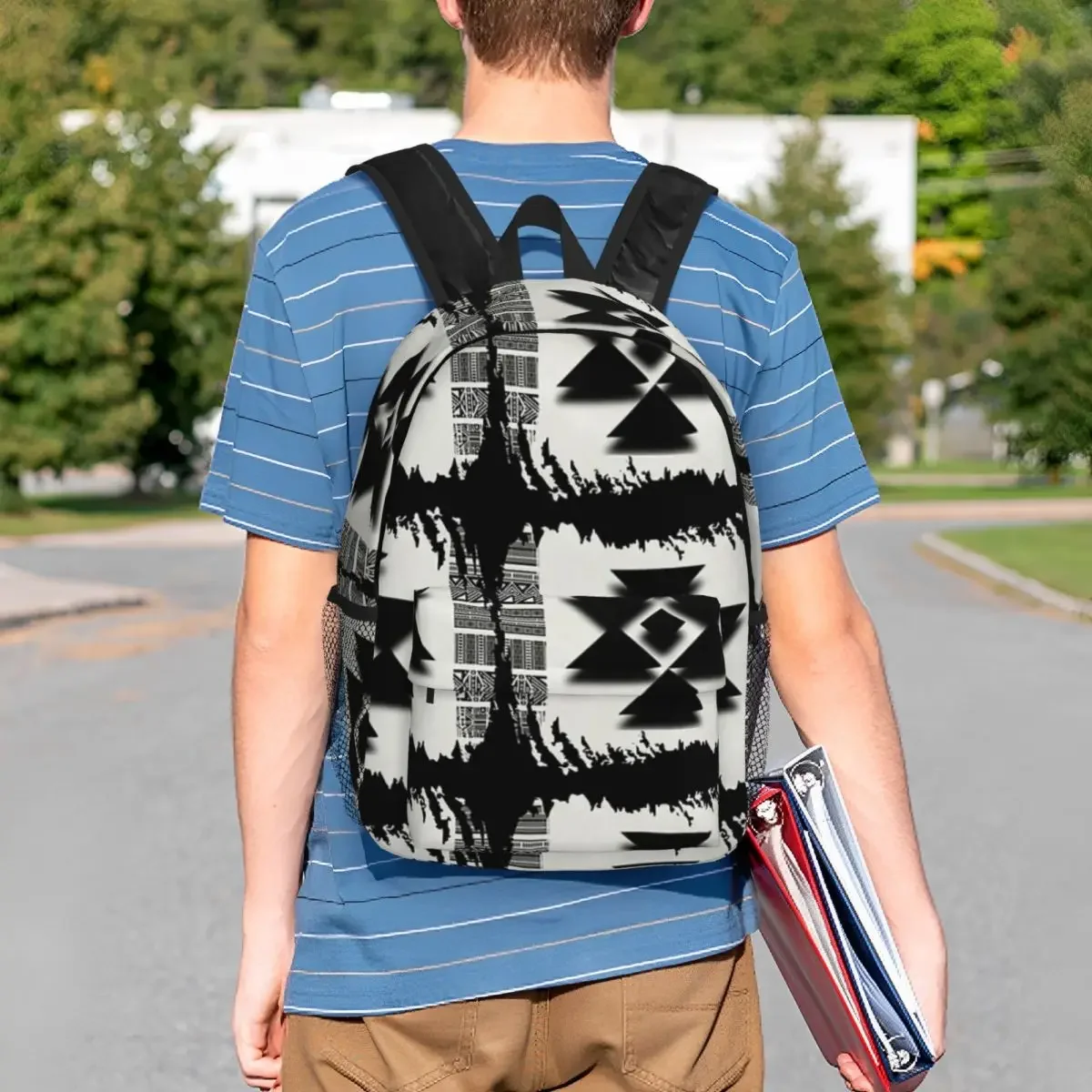 Tribal Aztec Symbol Backpacks Boys Girls Bookbag Fashion Children School Bags Laptop Rucksack Shoulder Bag Large Capacity