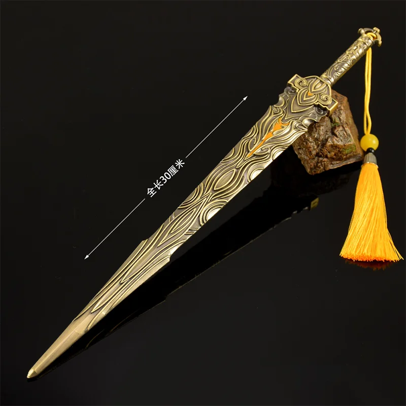 30 cm Perfect World Anime Peripheriegeräte Shi Hao Schwert Ganzmetall Ornamente Dekorationen Schwert Figur Spielzeug Messer Handwerk Geschenke Sammlung