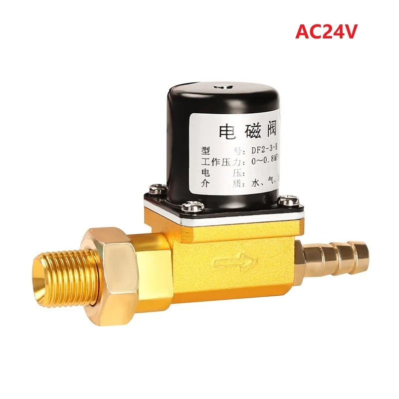 Válvula Solenoide de latón para máquina de soldadura, válvula solenoide de dos posiciones bidireccional de DF2-3-B para máquina de soldadura de Gas de argón