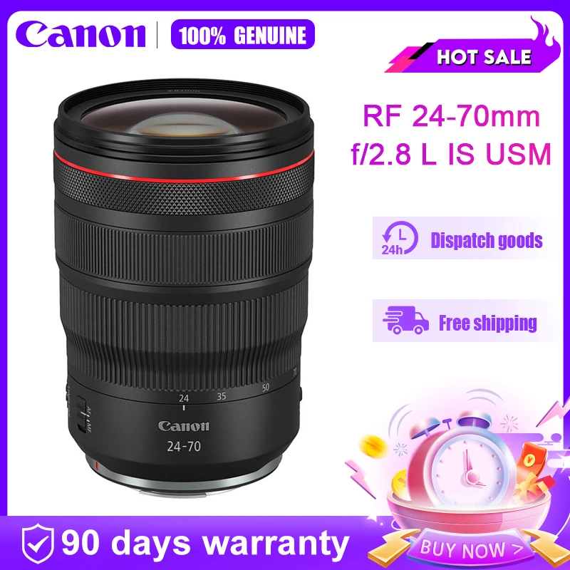 عدسة Canon RF 24-70mm f/2.8 L IS USM الاحترافية 24 70mm2.8Lens لكاميرا Canon EOS RP R R3 R5 R6 R7 R8 بدون مرآة بإطار كامل