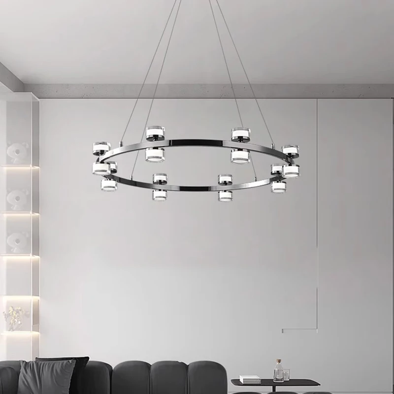 

Современная простая люстра для гостиной, потолочный светильник, подвесной светильник, светодиодные люстры для гостиной, внутреннее освещение.