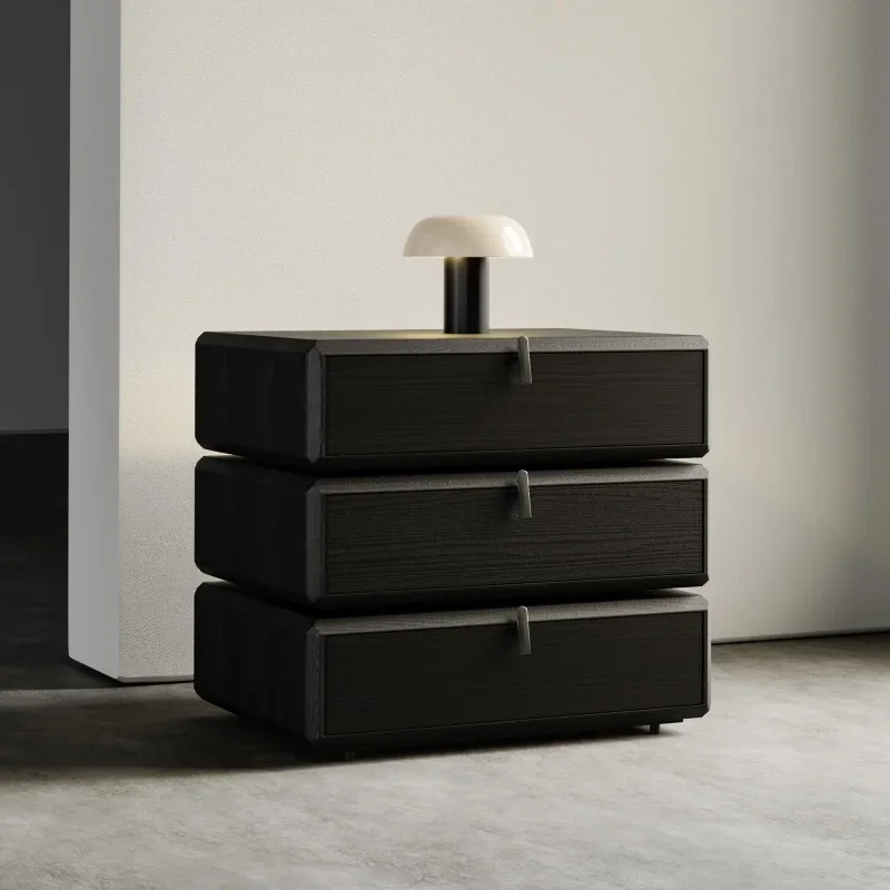 

Advanced Rotating Bedside Tables Simple Modern Bedroom Nightstands Home Three Layer Storage Drawers mesitas de noche Furniture