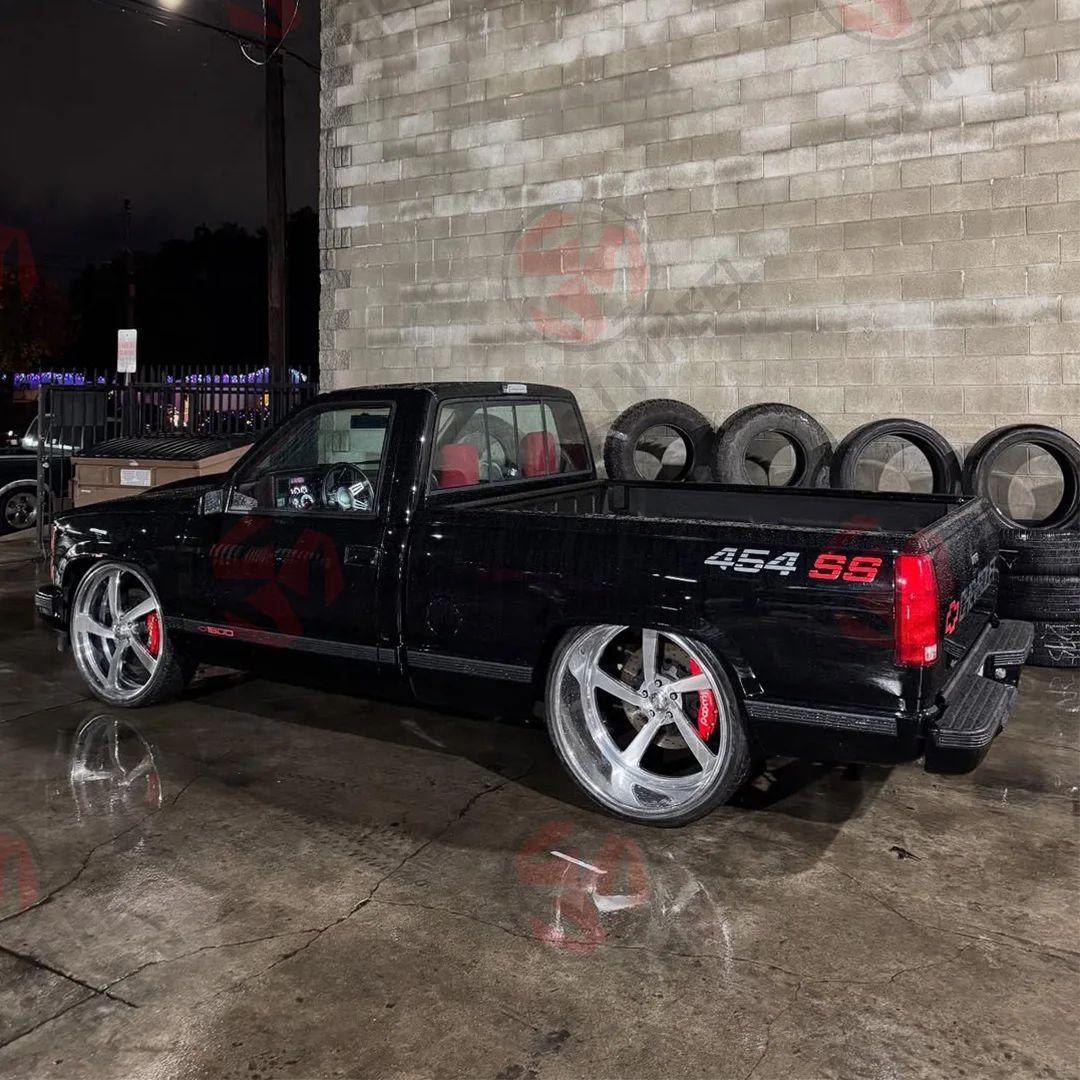Custom Wheels 6061-T6 Aluminum Monoblock 2-piece 26 24 Inch Deep Dish Forged Wheels for Trucks 5x114.3 5x120 5x127 Chrome Color