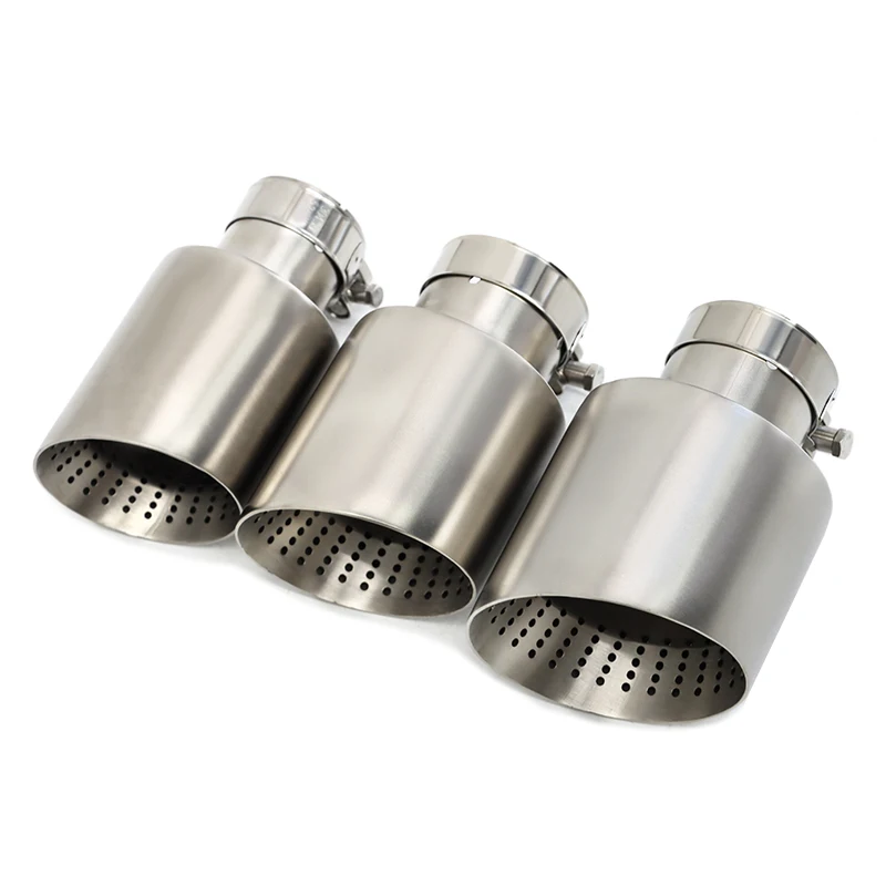 

1 Pcs Matte Stainless Steel Car Exhaust Tip System Pipe Universal Exhaust Tip For VW GTI MK7 Golf7 Nozzle 60MM 63mm Muffler Tip