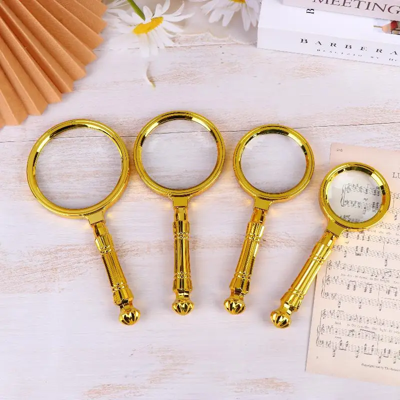 Handheld Magnifying Glass Portable Glass Lens Magnifier For Viewing Jewelry Newspaper Reading High Definition Eye Loupe Glass