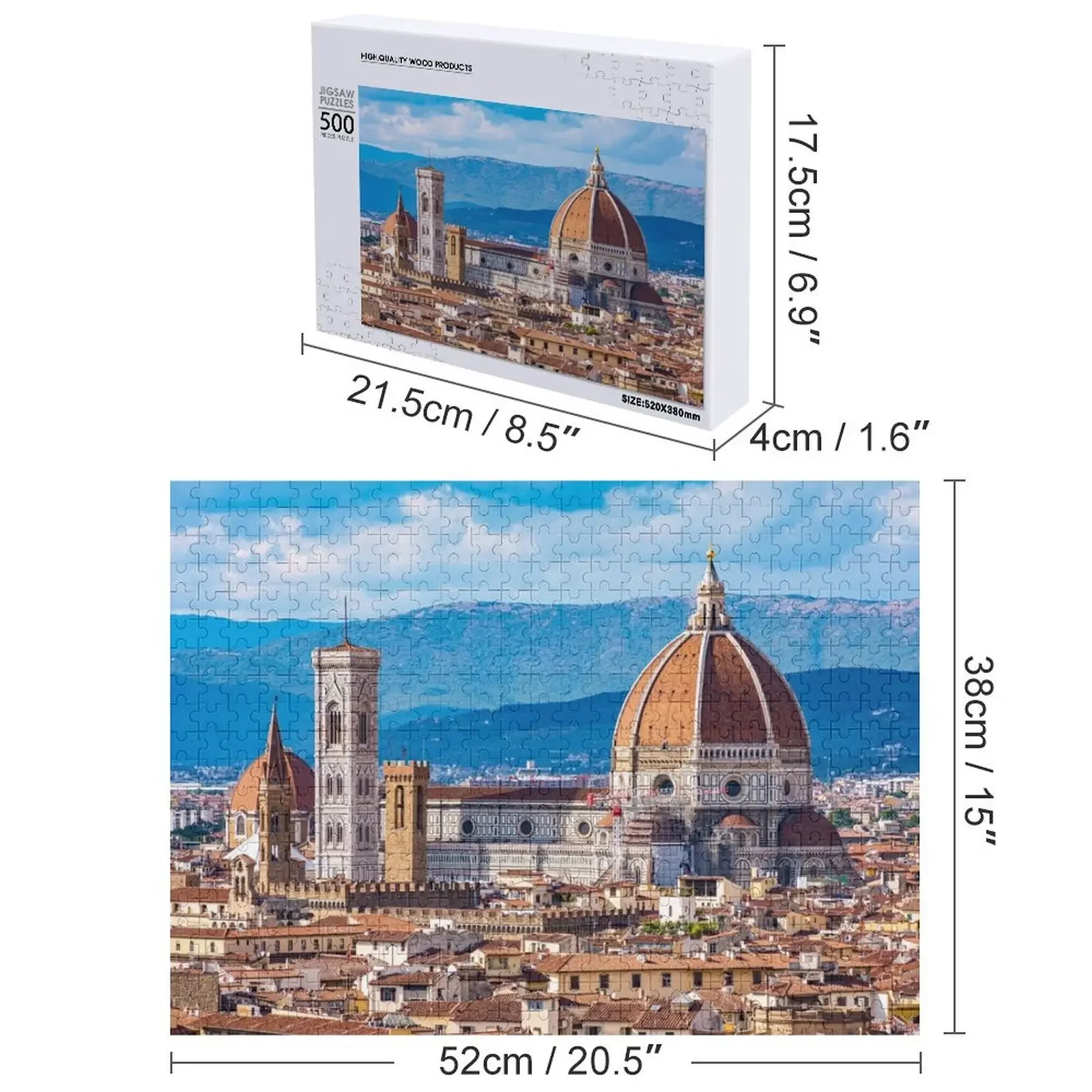 Головоломка Florence с городской пейзажем, индивидуальные игрушки для детей, деревянные фото на заказ, персонализированные подарки, персонализированные подарки-головоломки