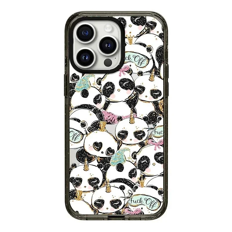 

2.0 Acrylic Upgrade Border Panda Phone Case Cover for iPhone 11 12 13 14 15 Pro Max Case for iPhone 15 ProMax