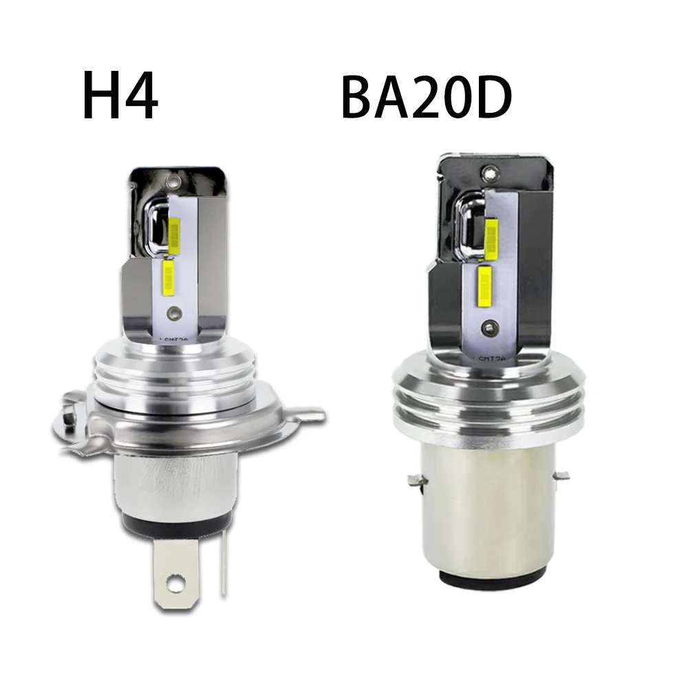H4 BA20D LED Headlight Bulb Hi/Lo Beam 9003 HS1 H6 LED Moto Light Non-Polarity Headlamp for Honda Kawasaki Yamaha DC/AC