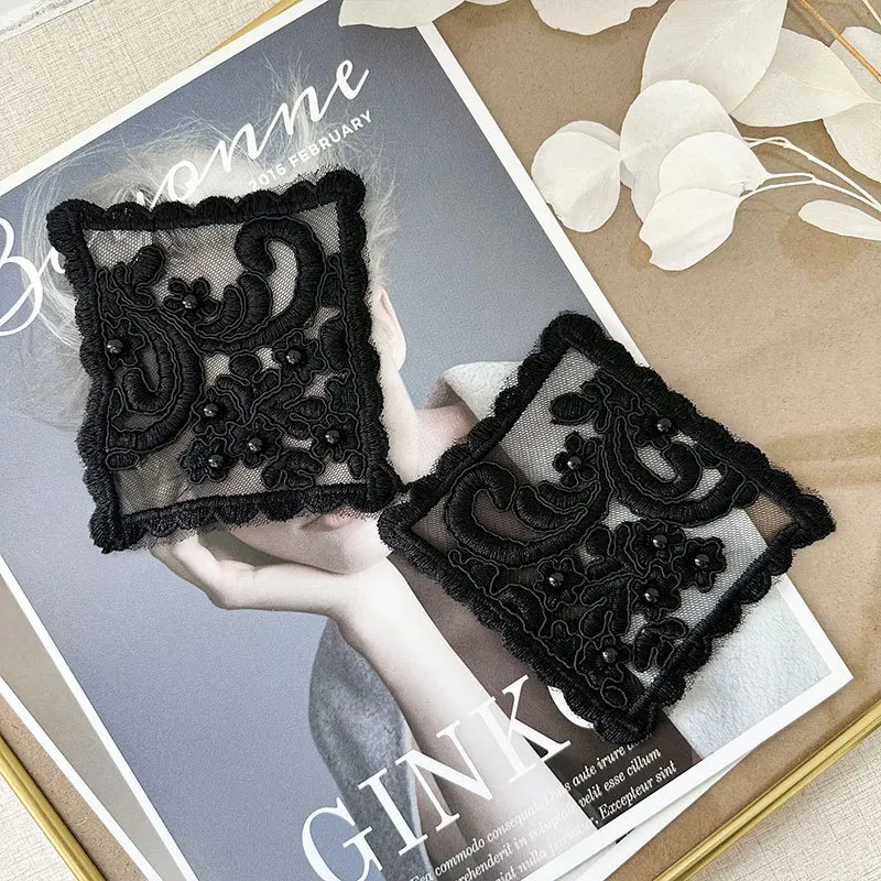 

White and black two-color embroidery beads clothing accessories new style decorative DIY fabric