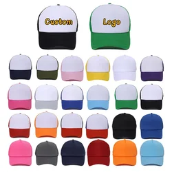 Gorras de béisbol de malla con logotipo personalizado para hombre y mujer, sombreros de camionero baratos, Gorras Snapback de equipo deportivo, sombrero de papá para el sol de verano, 5 paneles