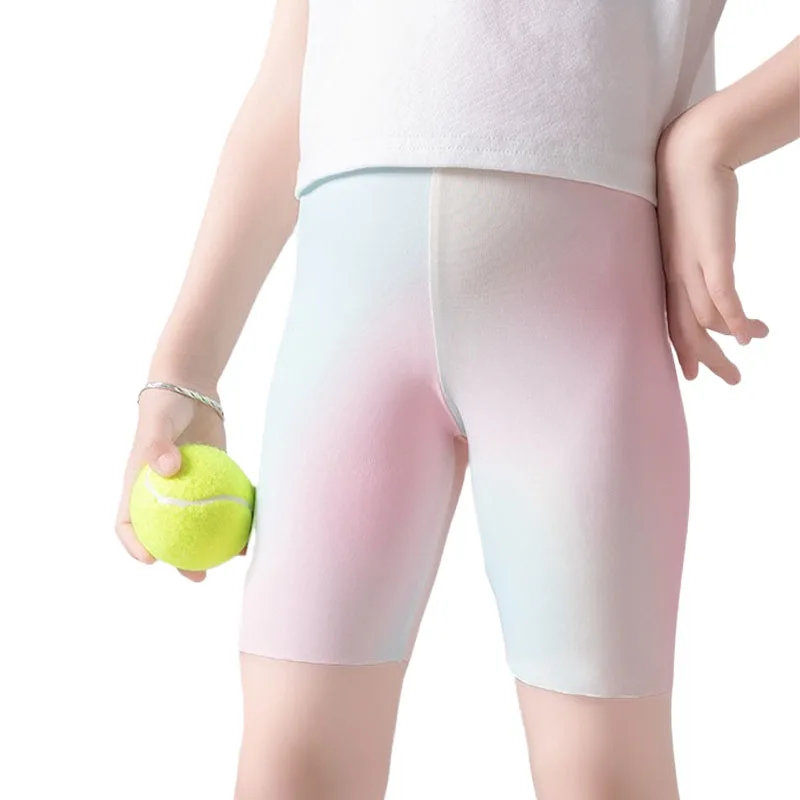 Летние шорты с защитой от ультрафиолета, леггинсы с высокой талией, легкие спортивные штаны для девочек, одежда для бега больших размеров для девочек-подростков