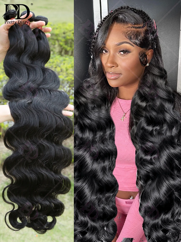 Body Wave 1/3/4 Bundles Brazilian Raw Weave Human Hair Bundles 18 20 22 24 26 Inch Deal Remy Hair Extensions For Women