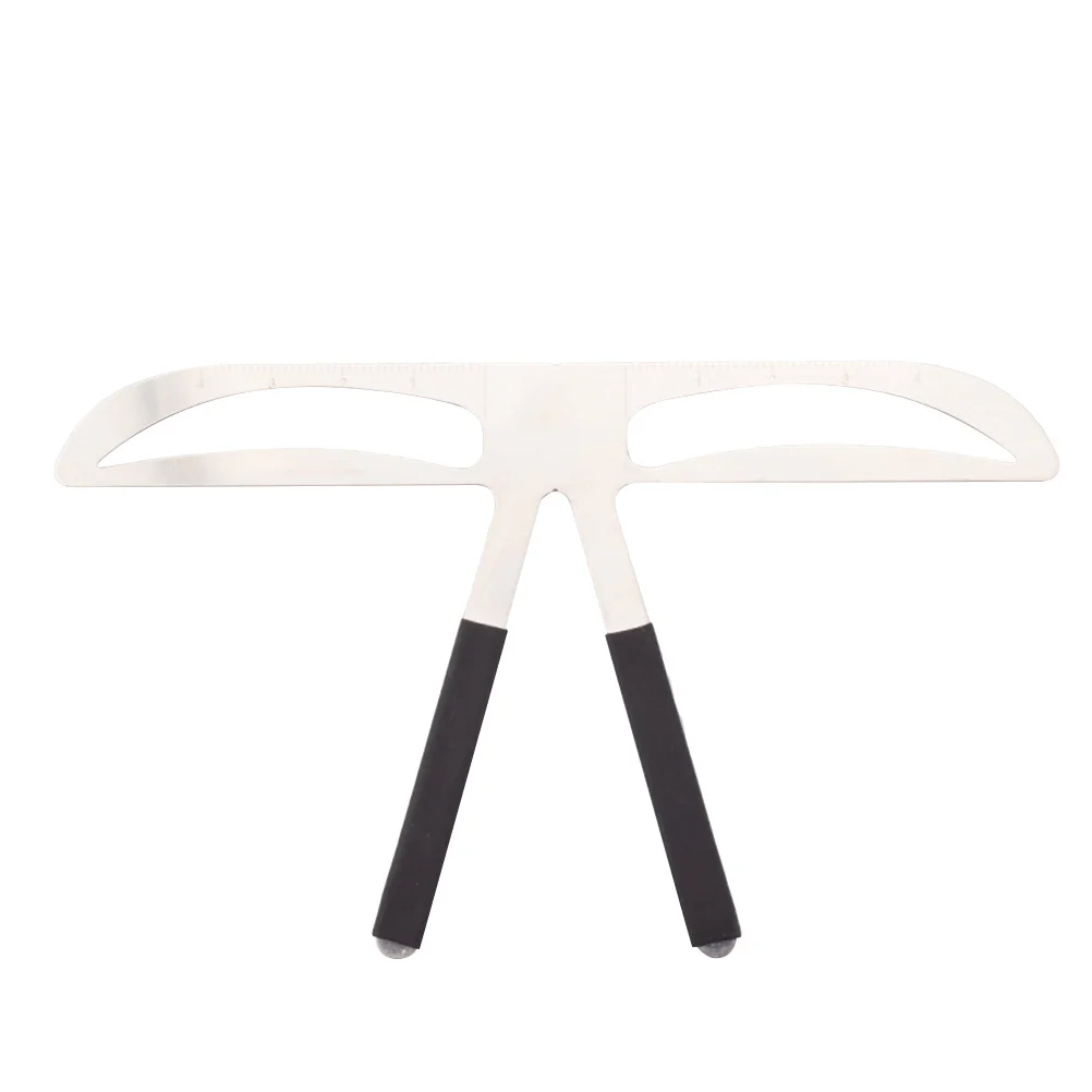 Règle de pochoir à sourcils réutilisable à trois points, outil de dessin de mesure des sourcils droits naturels, adapté aux débutants et au tatouage