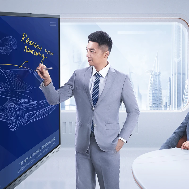 65 75 85 86 98 110 Inch Ultra Slim Intelligent Interactive 4K LCD Flat Panel Display Smart Board Whiteboard Conference