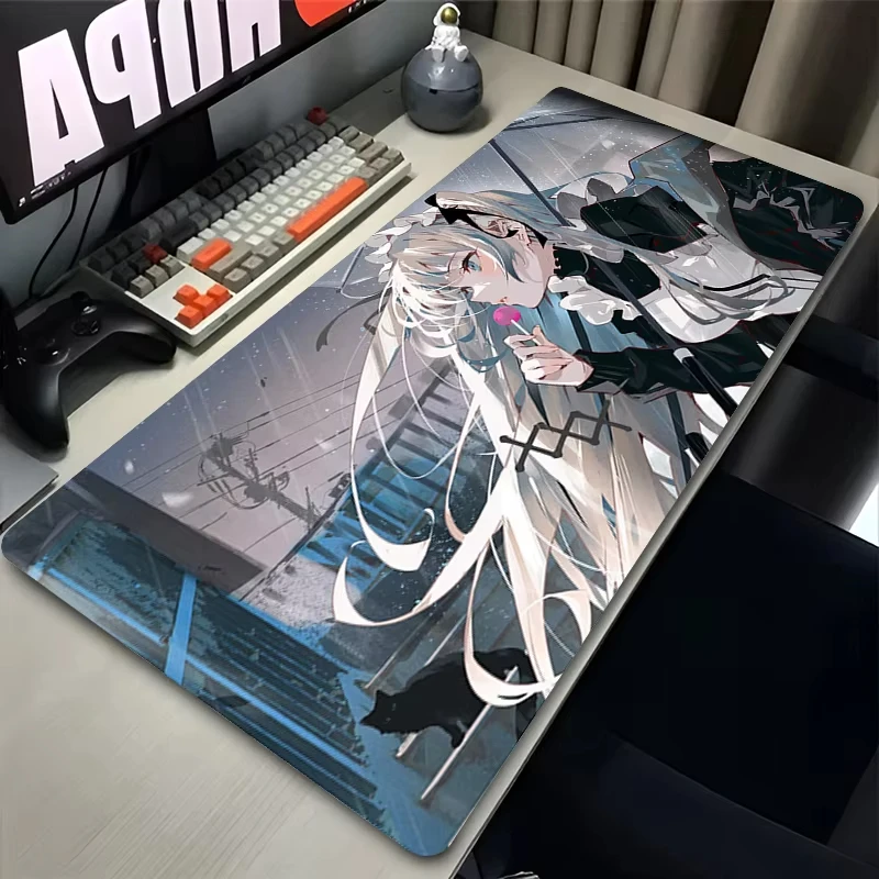 Mouse Pad Laptop Angel and Demon Design Keyboard Pad PC Kawaii Pink Gaming Cute Mousepad Computer Sexy Anime Girl Desk Mouse Mat