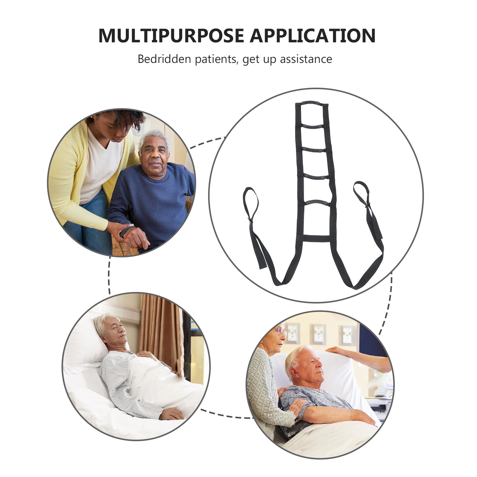 

1pc Bed Ladder Assist Device Oxford Cloth Sit Up Support Belt Foldable Non Handle Pull Up Aid for Elderly Without Bed Frame