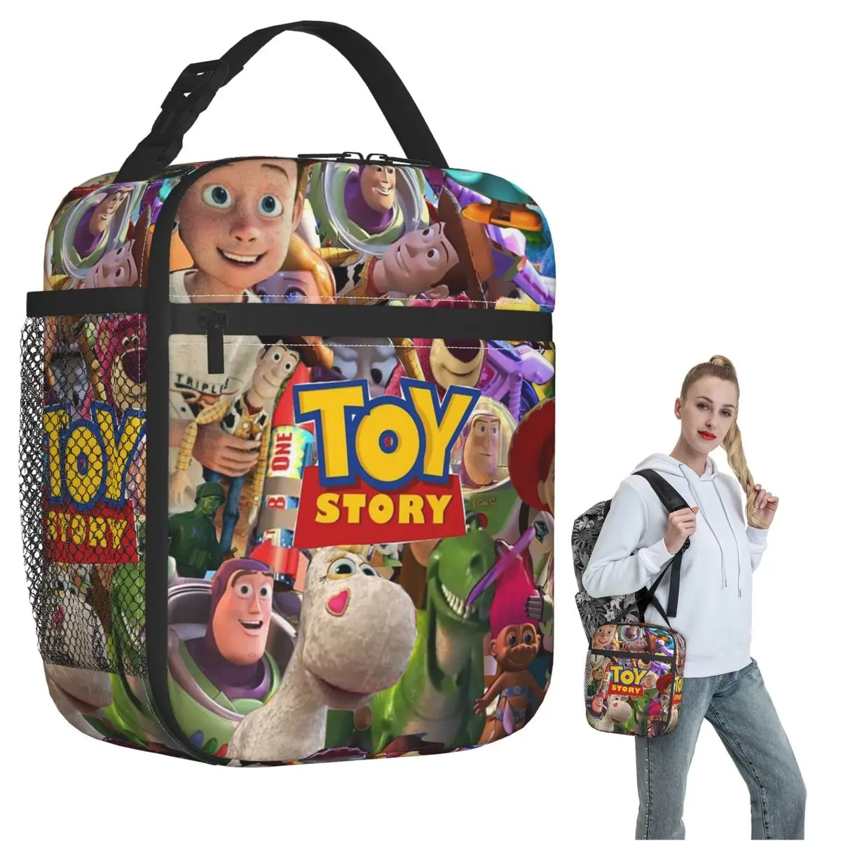 

Изолированная сумка для обеда с мультяшной историей игрушек для женщин и детей, портативные коробки для еды, термосумка для обеда