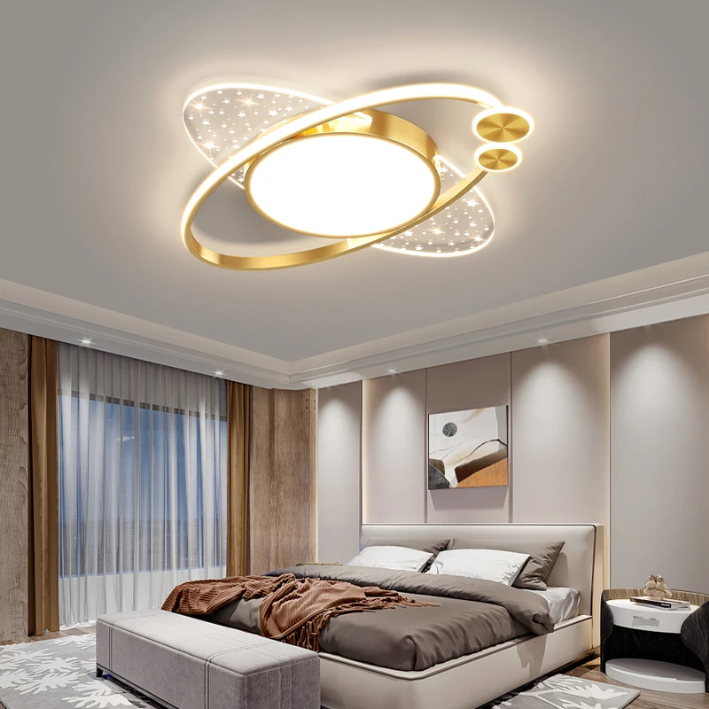 

Modern Led Ceiling Chandelier For Bedroom Living Room Study Ceiling Lamp Nordic Smart Home Deco Black Ring Ceiling Light Fixture