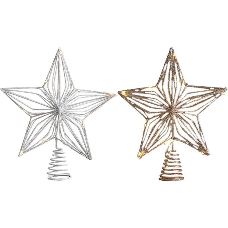 

Shimmering Christmas Tree Star Delicate LED Light Star Christmas Tree Toppers for a Sprakling Holiday Centerpieces