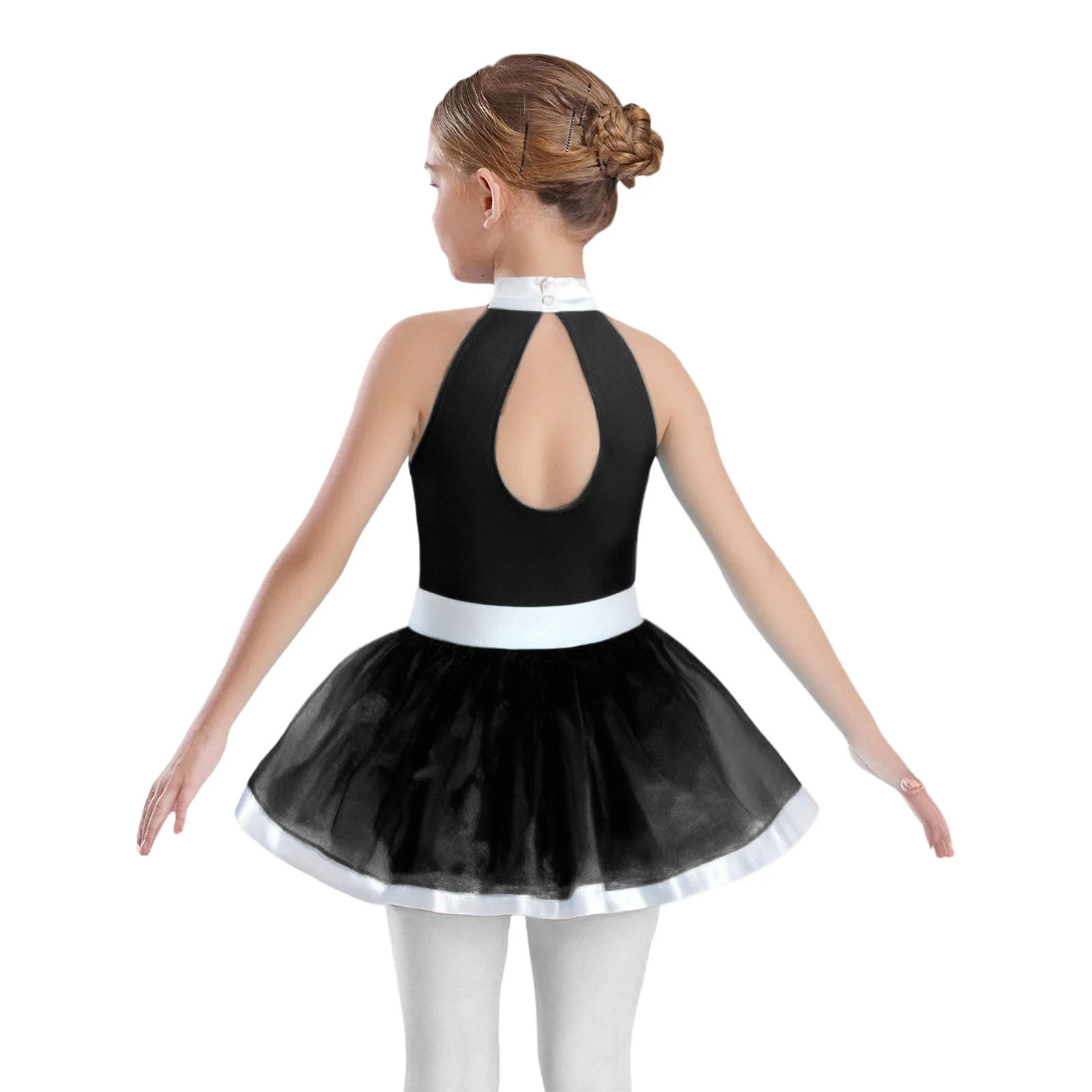 Kinderen Meisjes Glanzende Pailletten Gelaagde Tule Prinses Ballerina Ballet Dans Jurken Gymnastis Maillots Kunstschaatsen Tutu Jurk