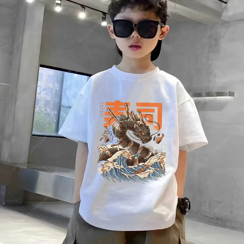 Harajuku Anime T Shirt Fashion Japan Cotton Children Casual Cartoon Tshirt for Kids Boys Teenager Summer Hip Hop Kawaii Clothing