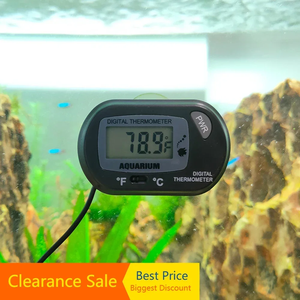 Digital Thermometer for Aquarium High Accuracy Temperature Meter Gauge for Planted Fish Tank Aqquarium Accessories Supplies