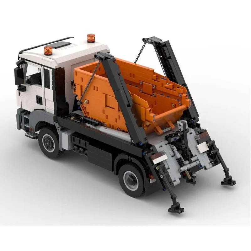 

MOC-236574 Новая модель самосвального контейнеровоза 4x2, конструктор из 3085 деталей, креативный подарок для мальчиков на день рождения